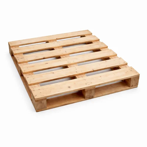 500 Kg Industrial Wooden Pallets - Color: Brown