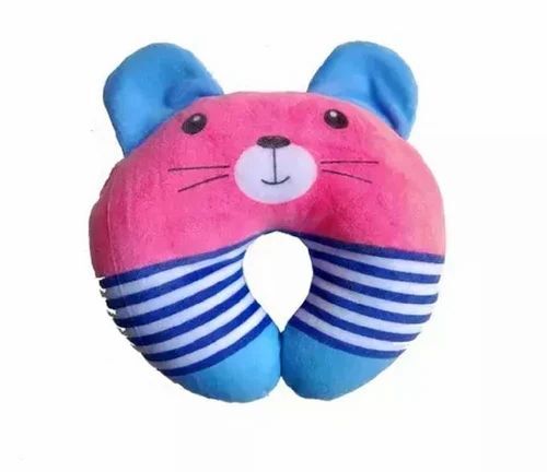 Baby Blue Cotton Neck Pillow - Pillow Filling: Microfiber