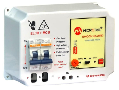 Elcb 32 Amp Single Phase 2 Pole Elcb + Rccb - Color: White