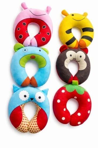 Multi Color Baby Cotton Neck Pillow - Pillow Filling: Microfiber