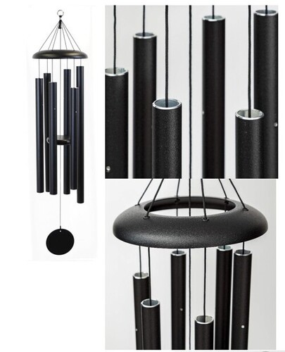 36 Inch Black Wind Chime For Home 
