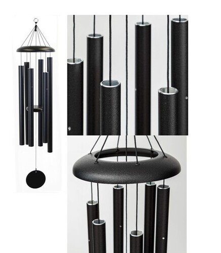 44 Inch Black Wind Chime For Home