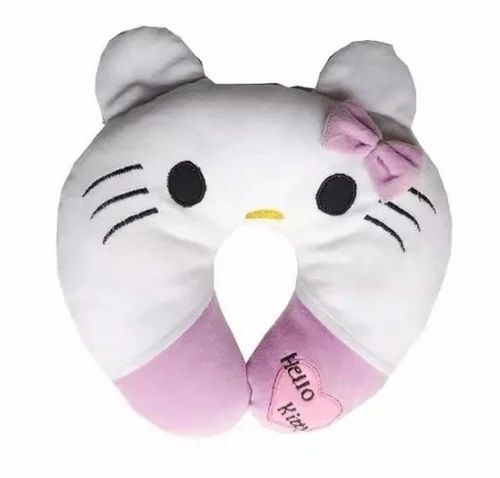 Baby White Cotton Neck Pillow - Pillow Filling: Microfiber