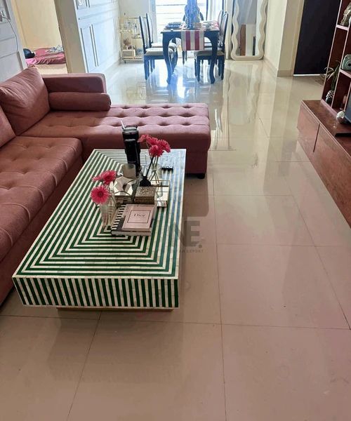 Handmade Green Bone Inlay Coffee Table - Length: 60  Centimeter (Cm)