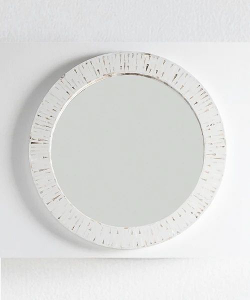 Handmade Mother Of Pearl White Round Wall Mirror - Feature: Easy To Clean