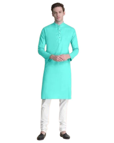 Men Full Sleeves Plain Kurta