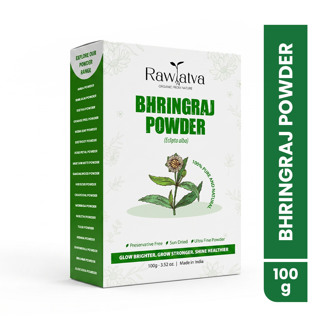 Raw Tatva Ayurvedic Bhringraj Powder 100G - Purity: 100%