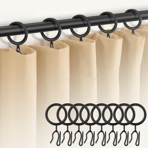 Smooth Sliding Curtain Rings - Color: Na