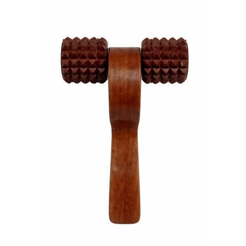Spine Wooden Curved Pointed Massage Roller