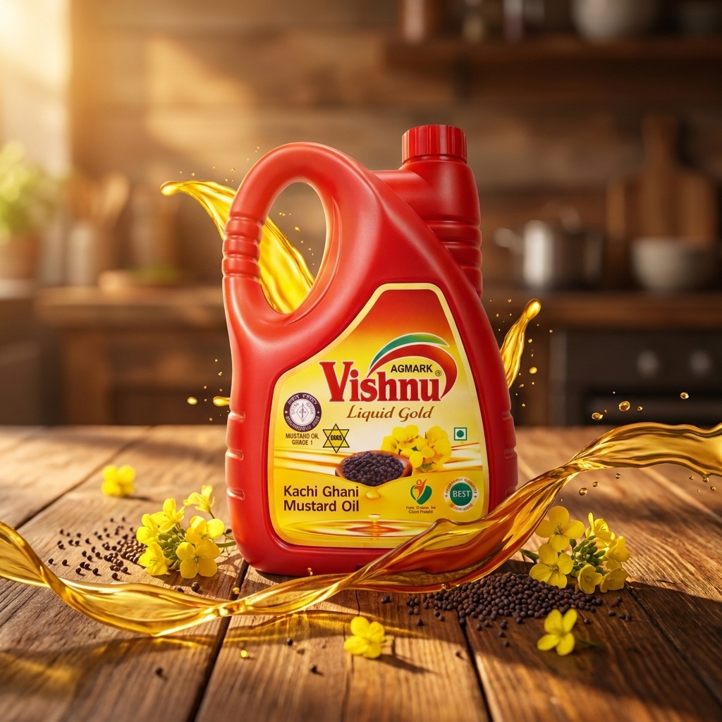 Vishnu Kachi Ghani Mustard Oil 5 ltr Jar