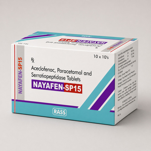 Aceclofenac, Paracetamol & Serratiopeptidase Tablets (NAYAFEN-SP15)
