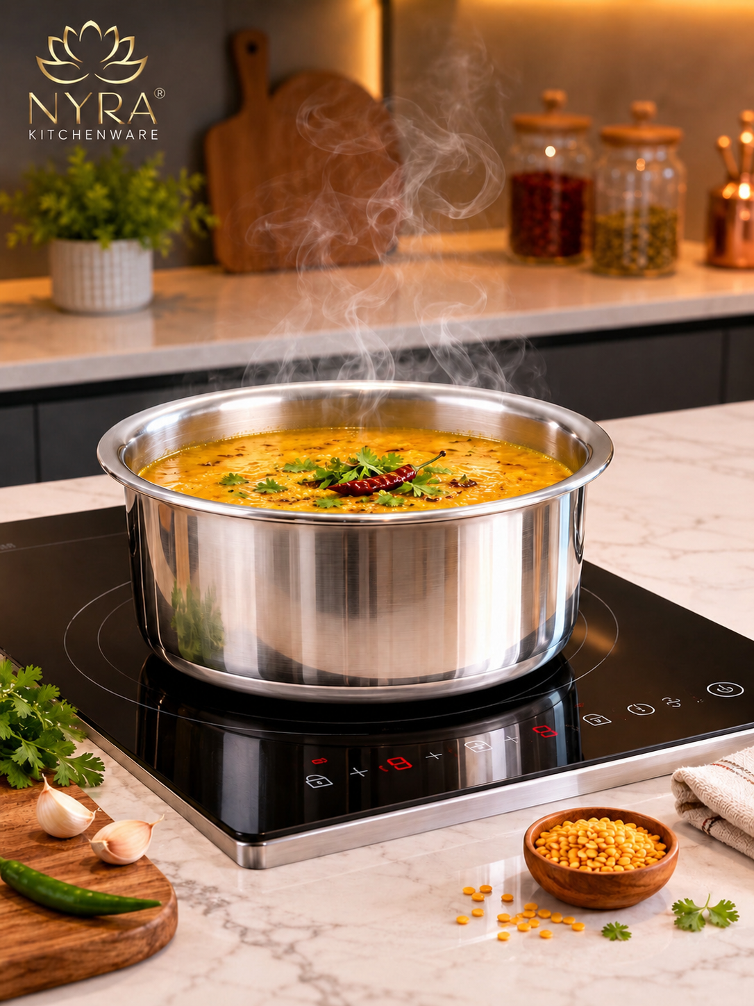 Aluminium Induction Base Tope Bhagona 3 Ltr