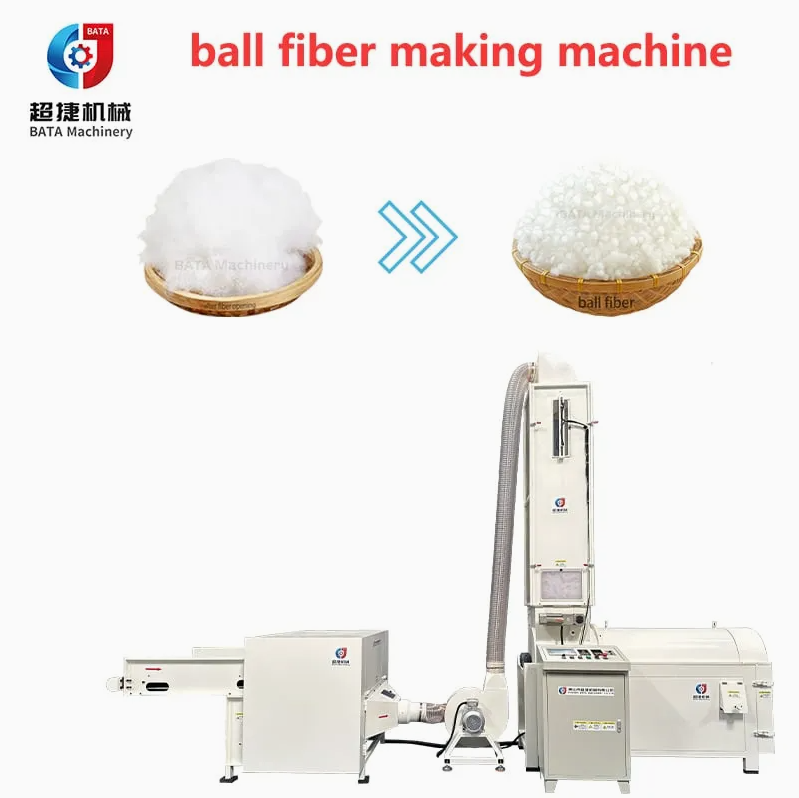 Ball Fiber Making Machine Pearl Ball Shape Cotton Polyester Machine - Color: White