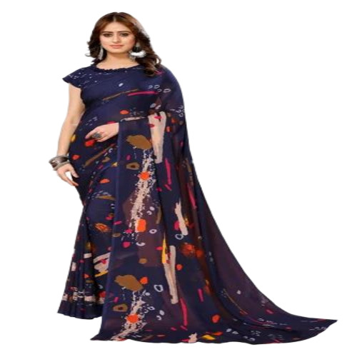 Fancy Georgette Sarees By Shree Balaji Textiles