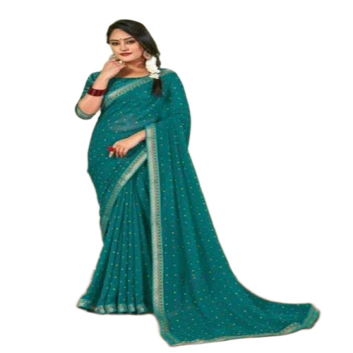 Ladies Fancy Green Sarees