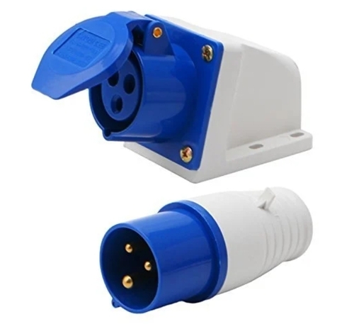 16 Amp 3 Pin Industrial Plug+Socket