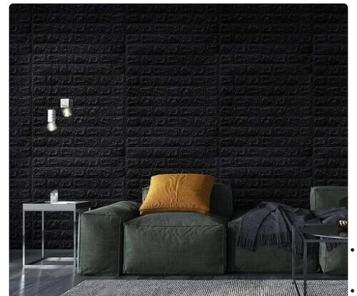 3d Black Brick Foam Sheet