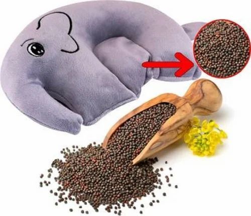 Baby Grey Color Cotton Seed Pillow