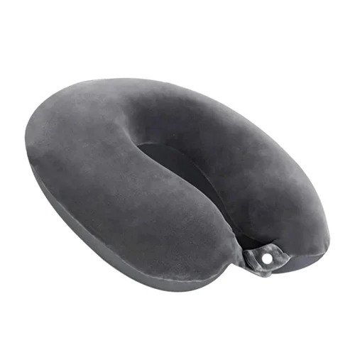 Men Grey Travel Neck Pillow - Material: Polyester