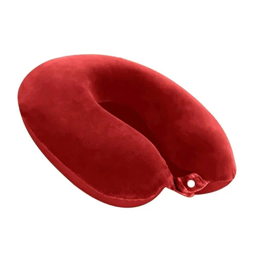 Men Red Travel Neck Pillow - Material: Polyester