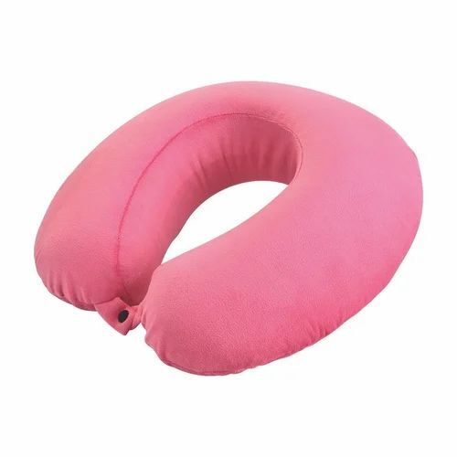 Mens Pink Travel Neck Pillow - Material: Polyester