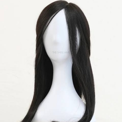 Women Black Hair Wig - Feature: Anti Wrinkle