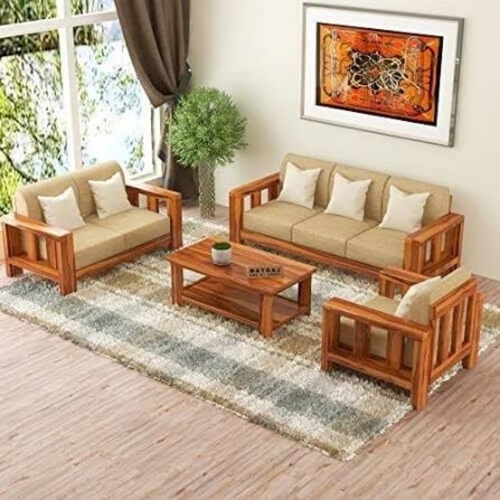 Wooden Sofa Set - Color: Brown