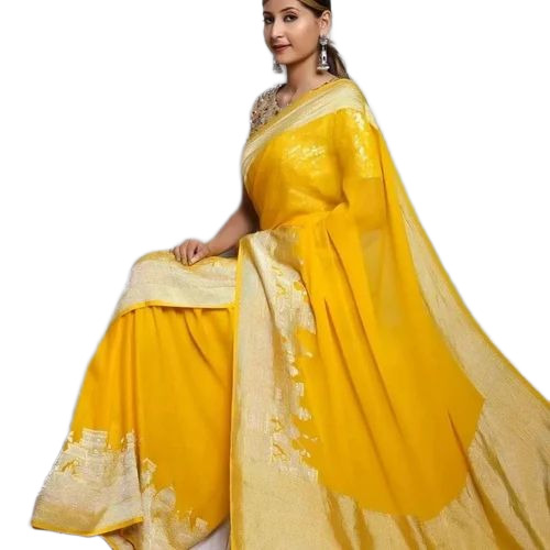 Yellow Handloom Warm Silk Saree