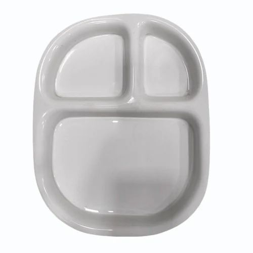 12x5 Inch 3 Compartment Acrylic Plate
