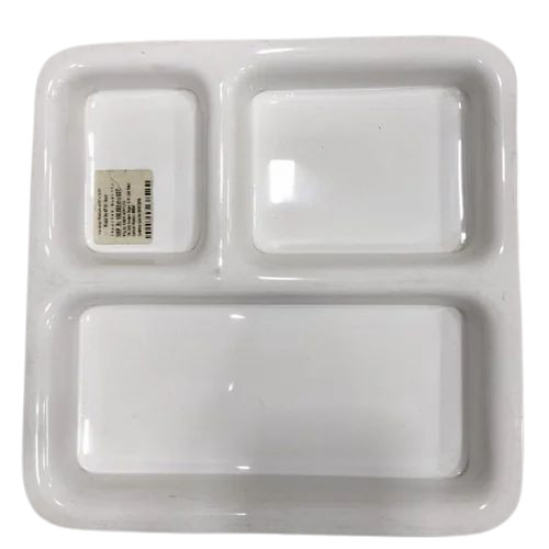 14x6 Inch 3 Compartment Acrylic Plate