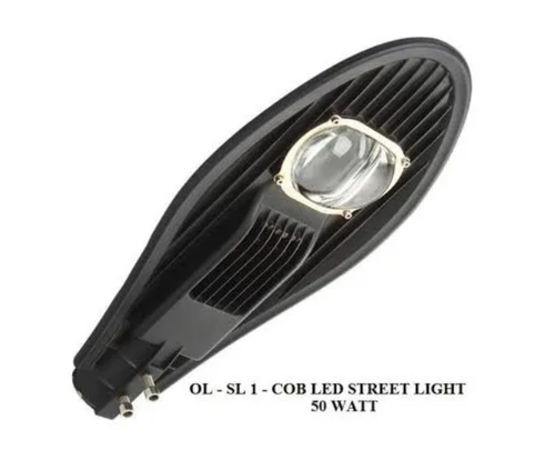 50 Watt Cob Led Street Light - Color: Black