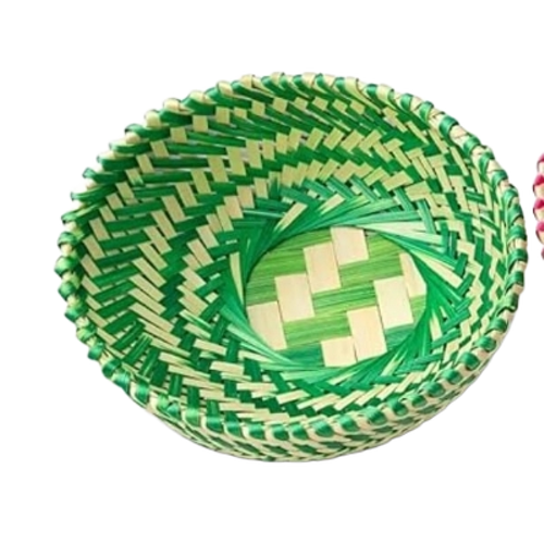 Lightweight Green Food Basket - Color: Multicolor