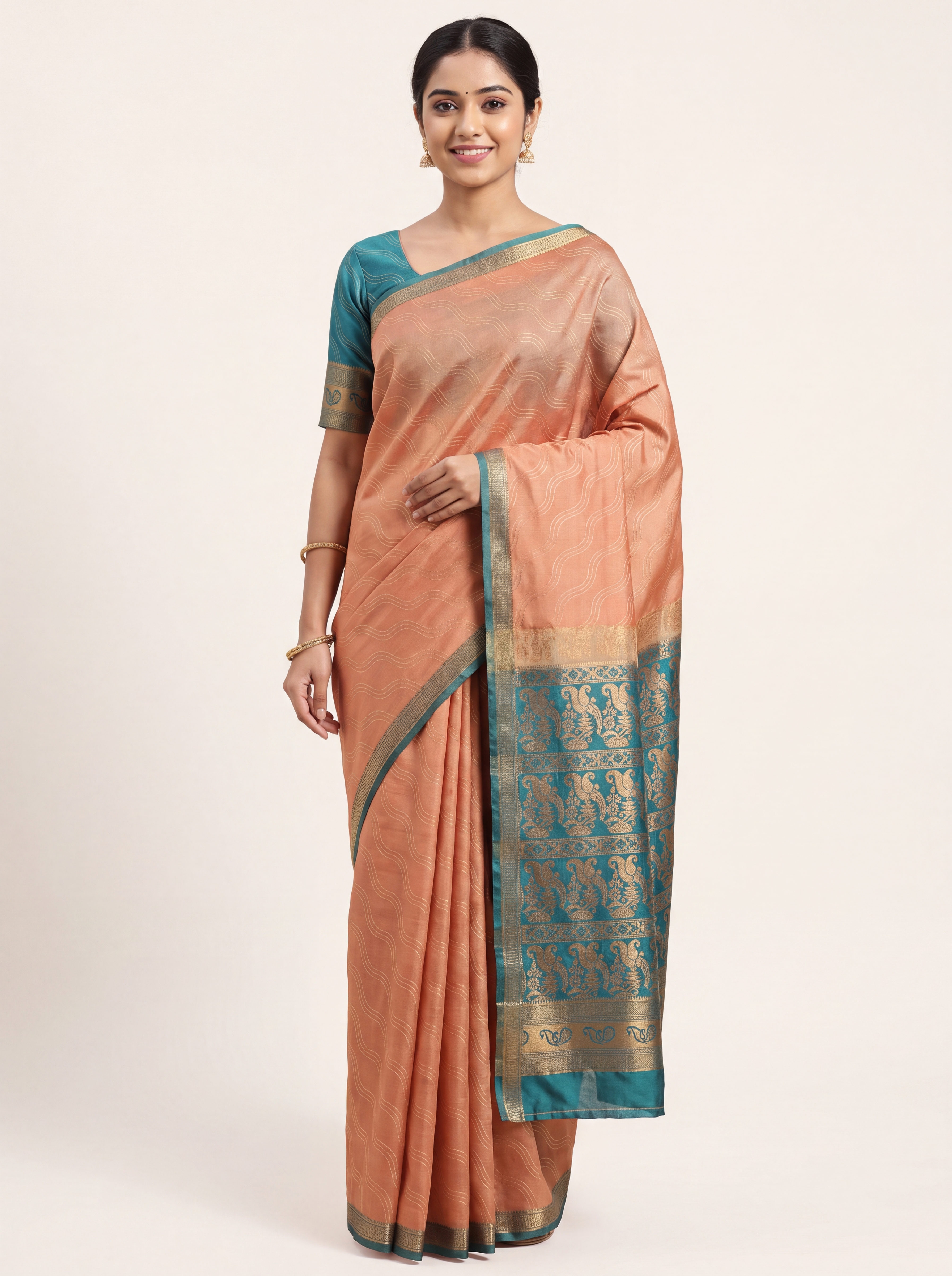 Mansi Soft Cotton Silk Saree with Leheriya Zari for Office and Daily Wear Wholesale
