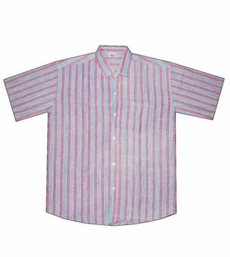 Men Half Sleeve Khadi Cotton Shirt
