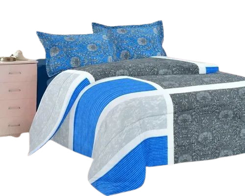 Multi Colored Cotton Double Bedsheet