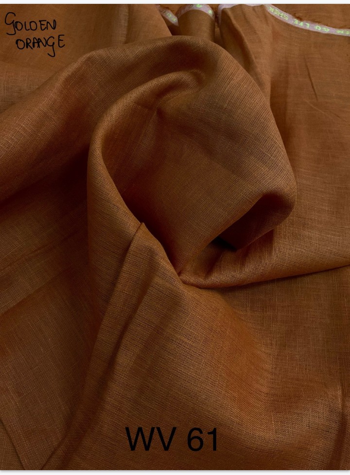 Pure Linen Lea 60X60 Unstitched Shirting Fabric - Color: Multi