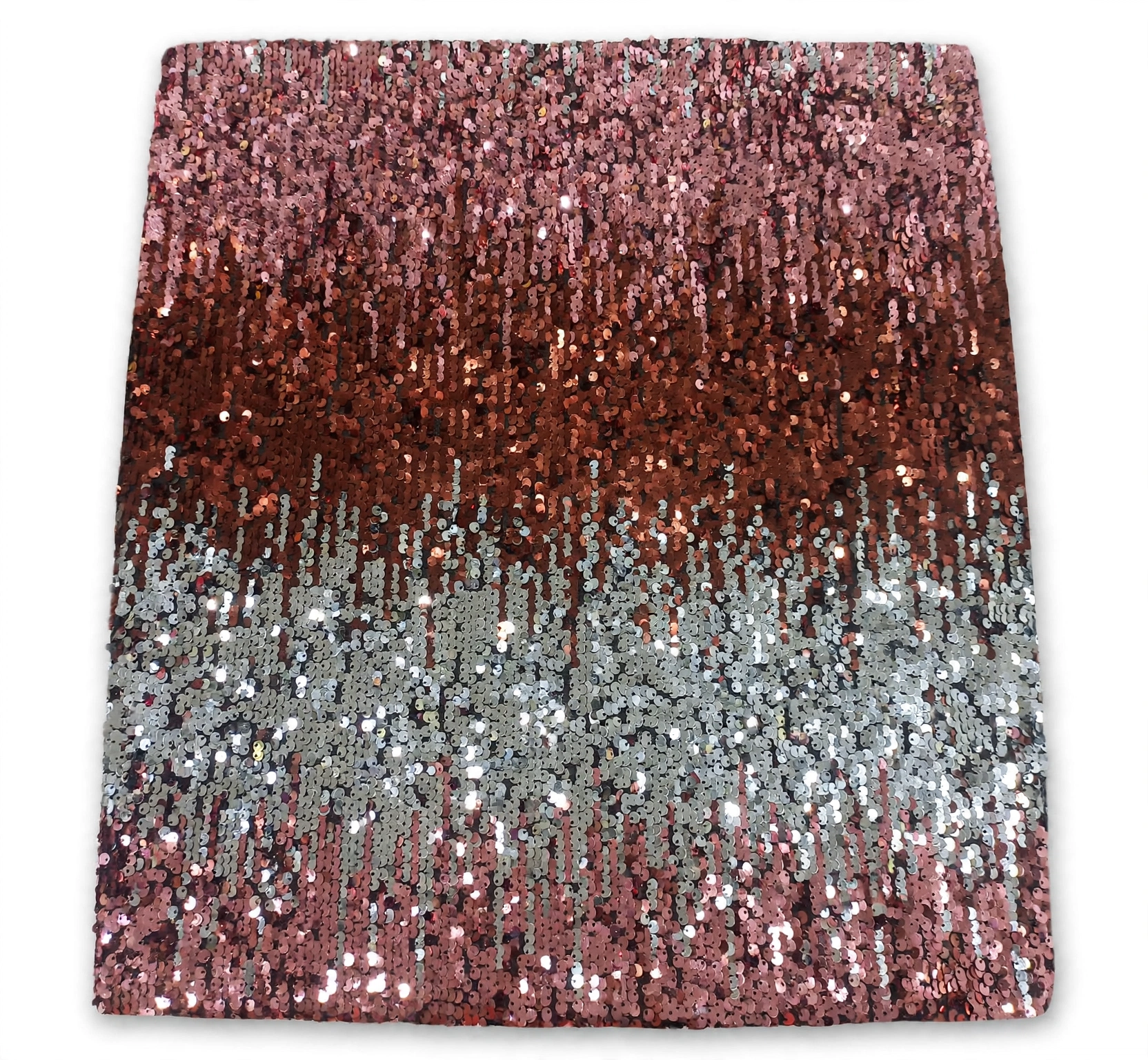 Rose Gold Silver Ombre Sequin Fabric 150cm Width