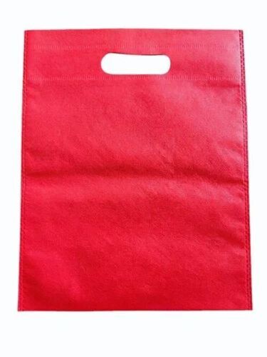 Red Color Plain D Cut Non Woven Bags