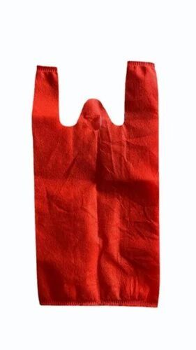 Red Plain Non Woven W Cut Bag
