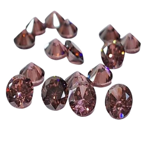 Round Rhodolite Colour Cubic Zirconia Stone