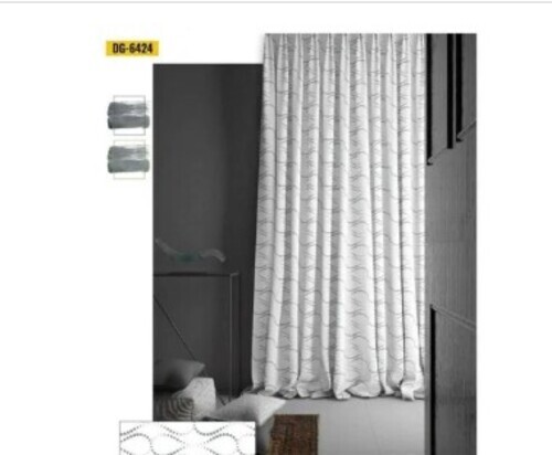 Two Panel Polyester Print Curtain - Color: Comes In Various Colors