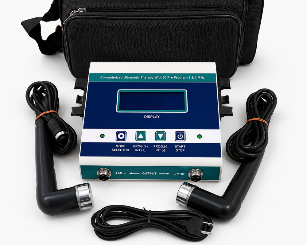Ultrasonic Therapy Machine (1 & 3 Mhz) Lcd Display - Material: Iron
