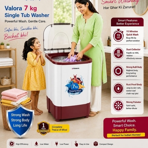 Valora 7 Kg Single Tub Washer