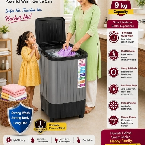 Valora 9 Kg Single Tub Washer