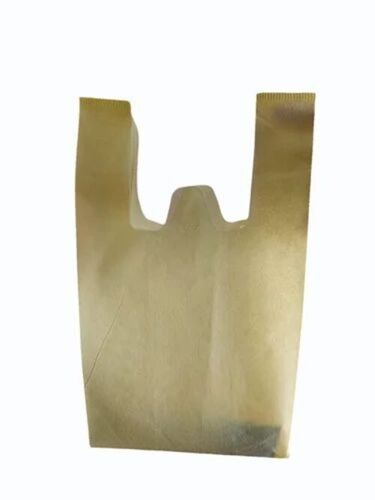 Yellow Plain Non Woven W Cut Bag