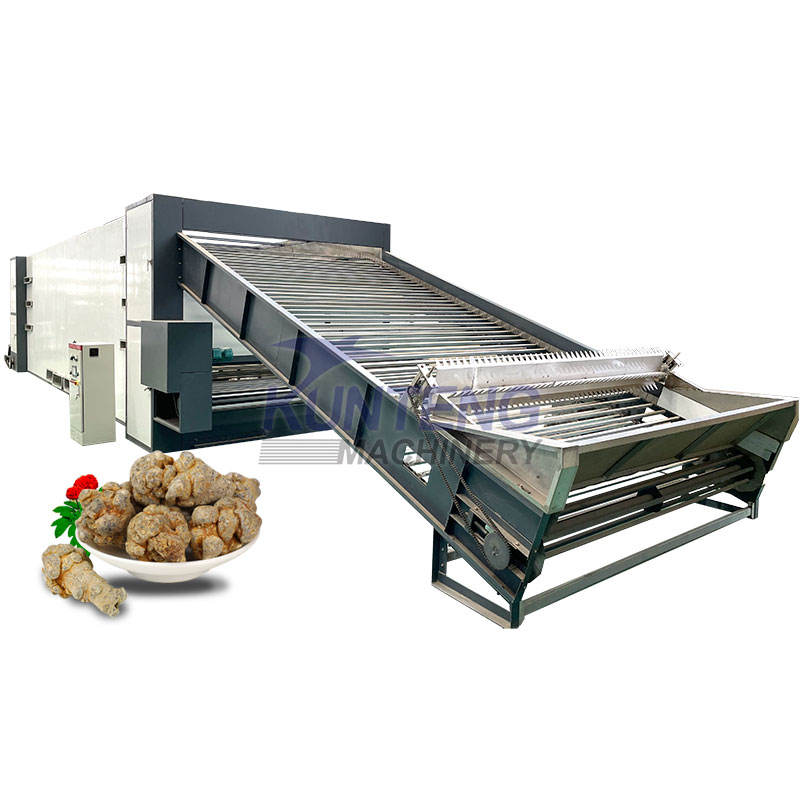 Biomass Pellets Wood Coal Heating Drying Machine Cassava Chili Continuous Mesh Belt Dryer - Color: Customized