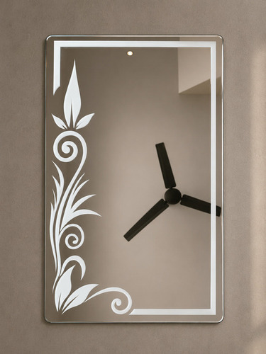 Etched vinyl sandblasted mirror