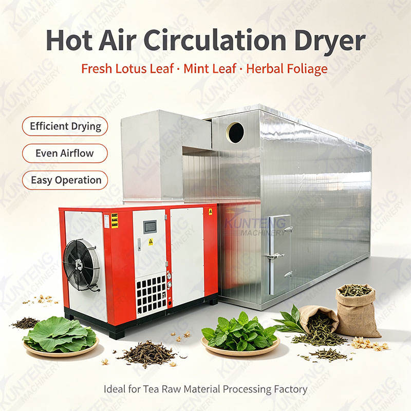 Fresh Lotus Leaf Drying Machine Mint Leaf Dehydrator Herbal Foliage Drying Kiln For Tea Raw Material Processing Factory - Color: Customized