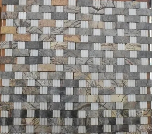 12mm Grey Stone Mosaic Tile
