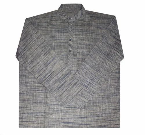 Men Grey Khadi Kurta